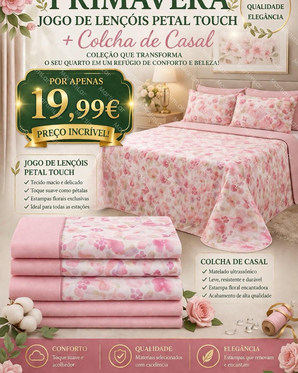 CONJUNTO COLCHA + JOGO CAMA CASAL
